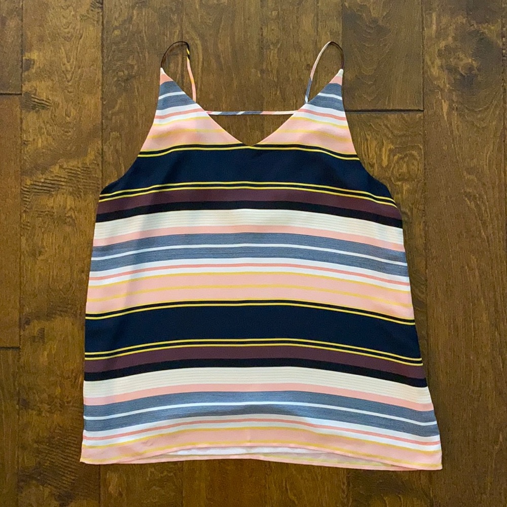 LOFT double lined v-neck blouse. Size medium